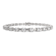 Hesperia Round Cut Diamond Tennis Bracelet Prong Set (4 ctw) - Nivetta